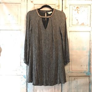 Altar’d State beaded neckline lurex tunic dress